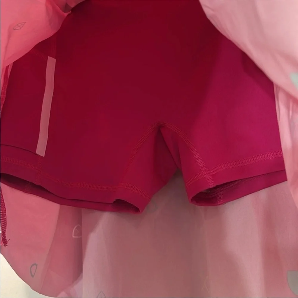 Nike Tennis gold Pink print short Skirt Athletic new with tags small